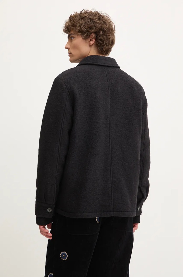 Oblečení Vlněná košilová bunda A.P.C. veste emile patch WVBCA.H02961 černá