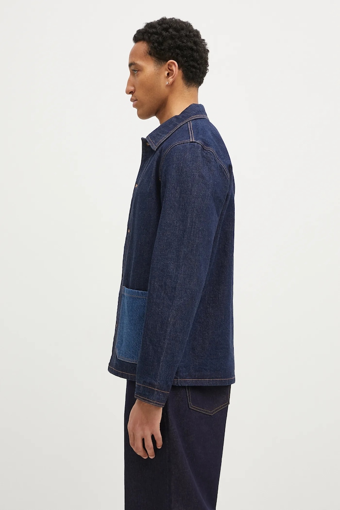 A.P.C. kurtka jeansowa Veste Anthonin COHDM.M02967.IAL granatowy AW24