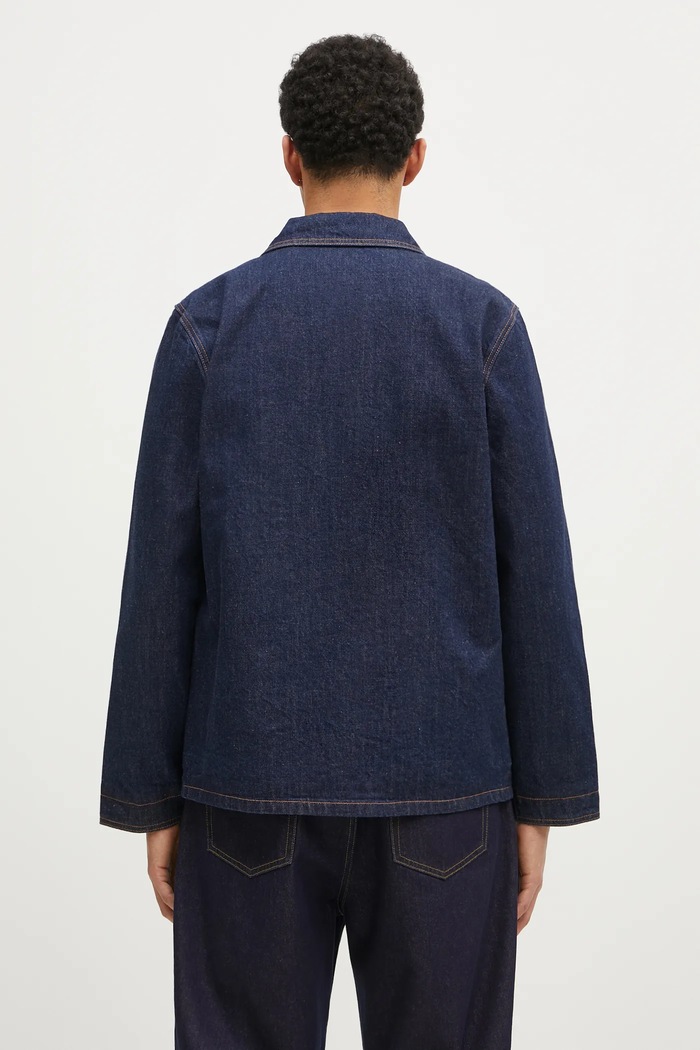 Odzież A.P.C. kurtka jeansowa Veste Anthonin COHDM.M02967.IAL granatowy