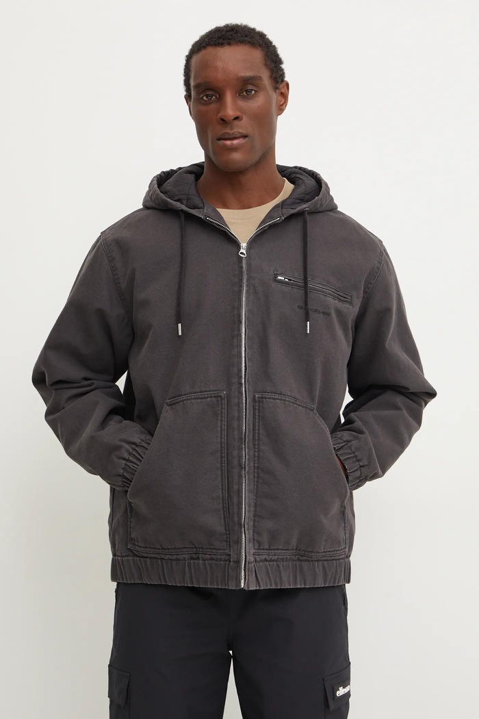 Bunda Quiksilver Straight Out Hood Jacket přechodné šedá EQYJK04099