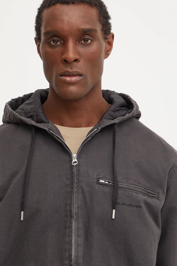 Bunda Quiksilver Straight Out Hood Jacket šedá EQYJK04099