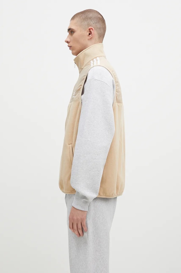 Αμάνικο μπουφάν adidas Originals Fleece Vest IZ2483 μπεζ AW24