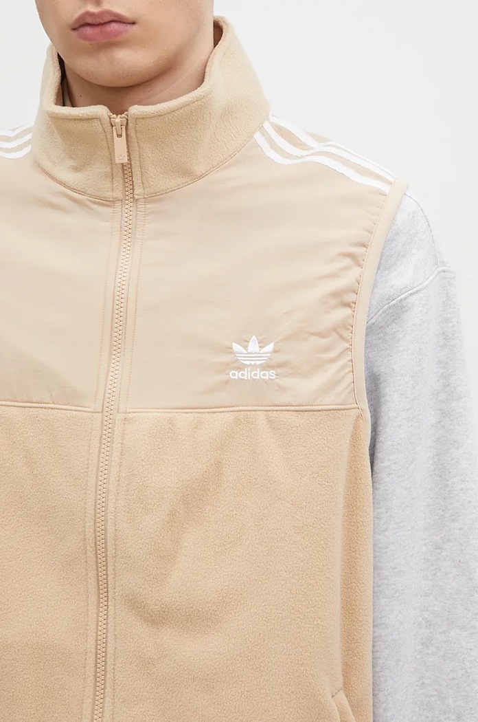 Αμάνικο μπουφάν adidas Originals Fleece Vest IZ2483 μπεζ