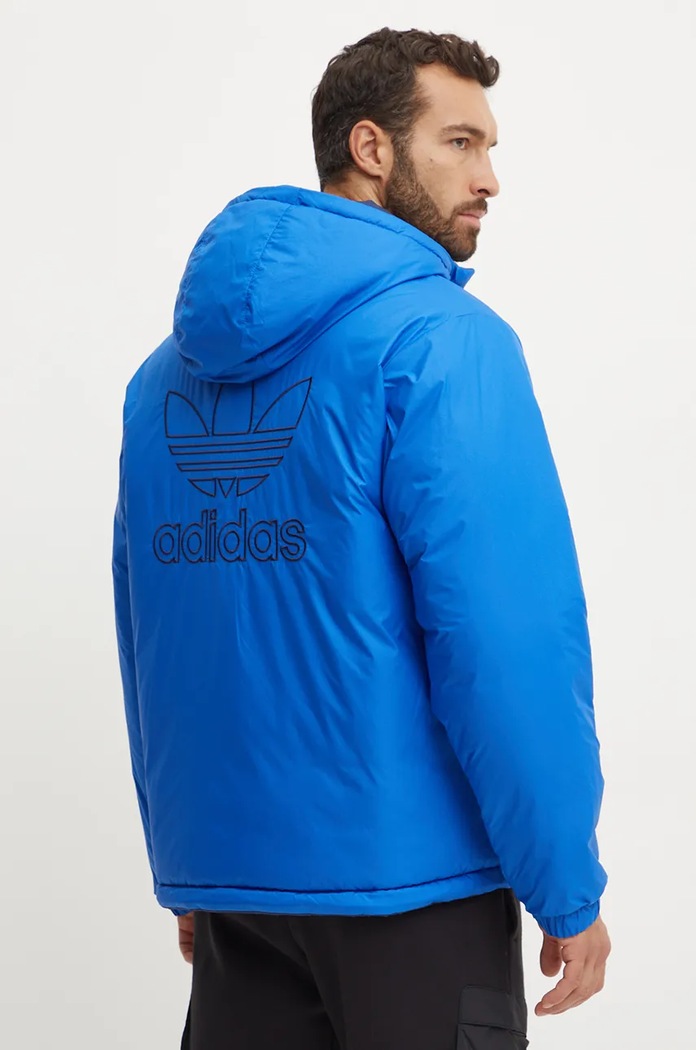 adidas Originals geaca cu doua fete Adicolor Reversible Jacket JD9073 bleumarin