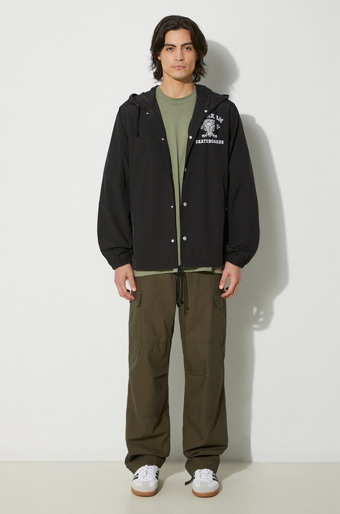 Bunda ICECREAM Hooded Coach Jacket IC24204 černá AW24