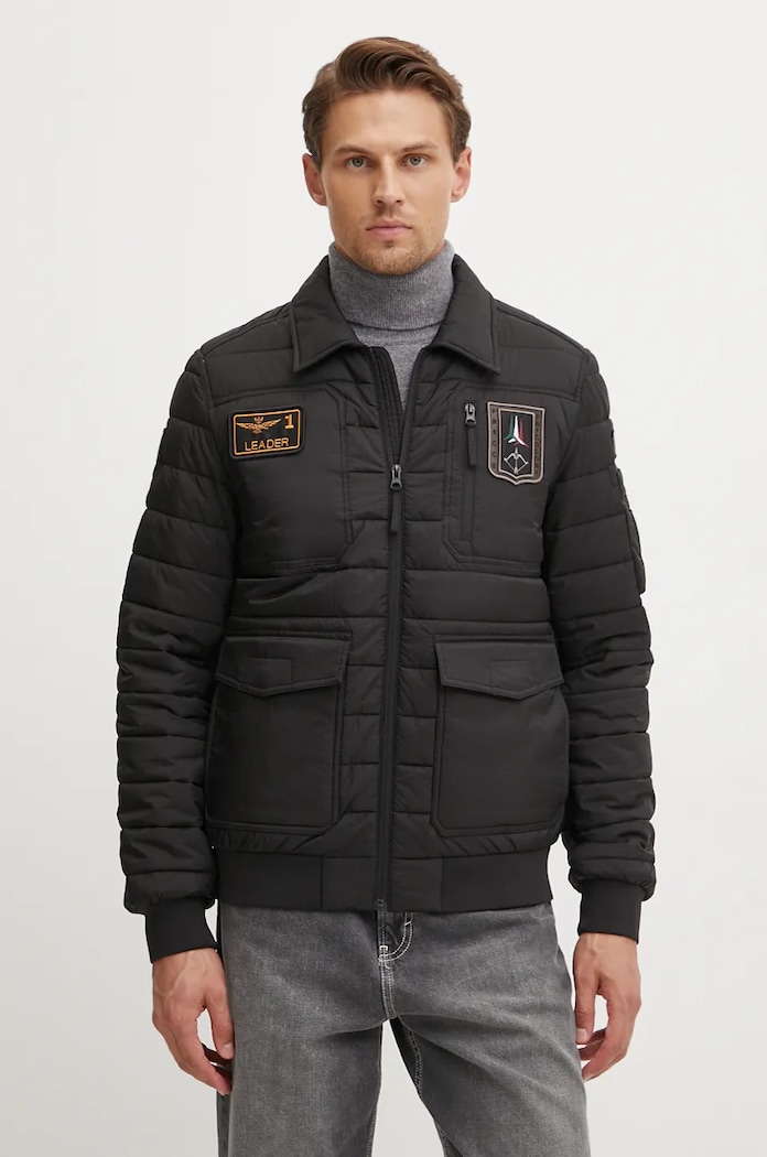 Odzież Aeronautica Militare kurtka AB2191CT3375 czarny