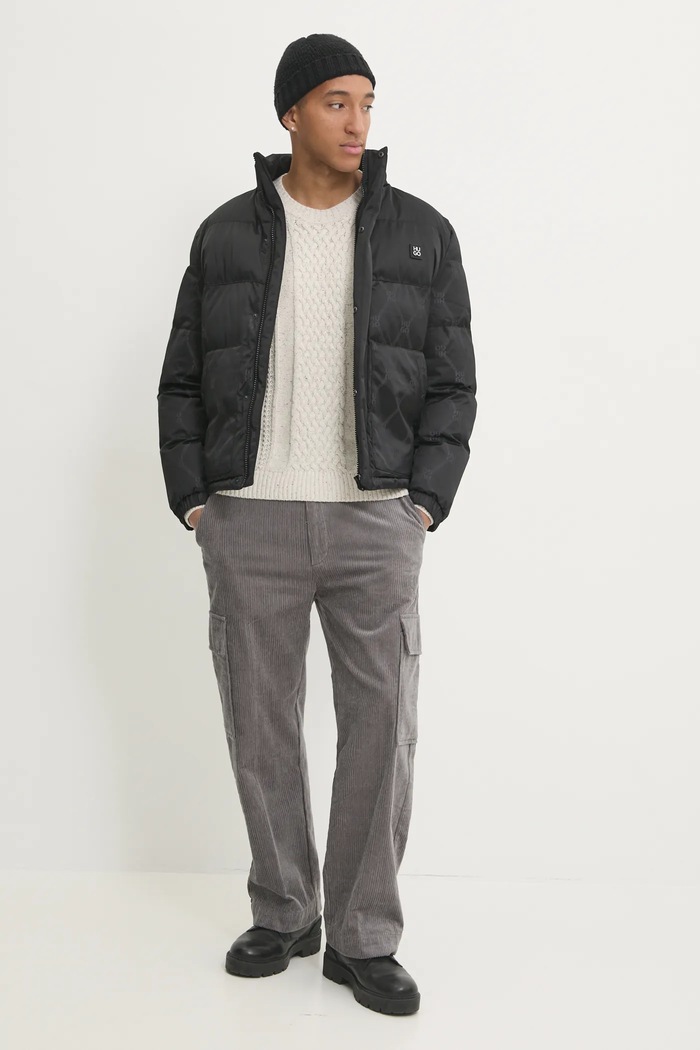 Μπουφάν HUGO 50525347 μαύρο AW24