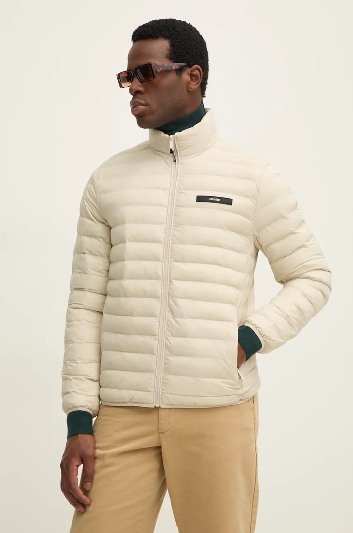 Bunda Calvin Klein jemné zateplenie béžová K10K113474