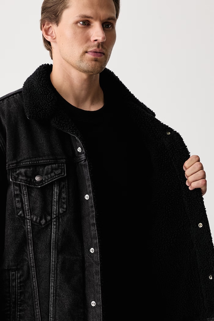 Levi's Džínsová bunda pánska rifľová RELAXED FIT SHERPA A5784