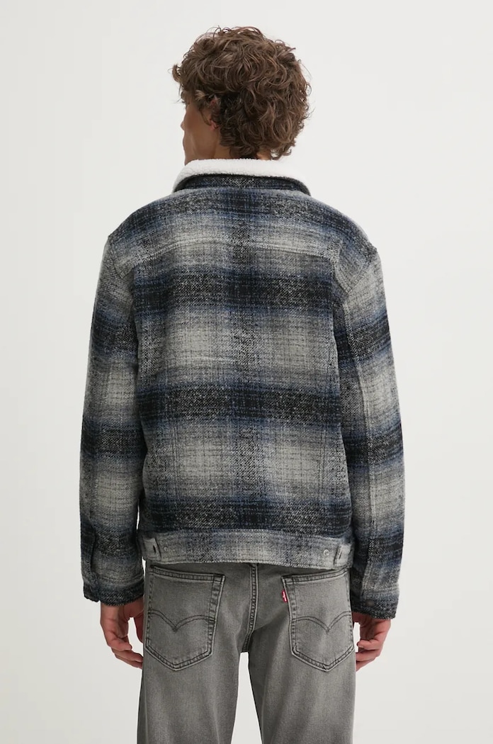 Îmbrăcăminte Levi's geaca din amestec de lana A6027 gri