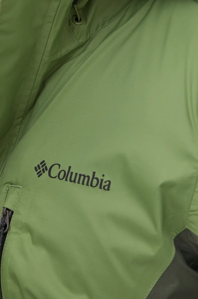 Columbia nepromokavá bunda pánská Pouring Adventure 2117171 zelená
