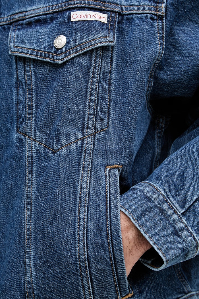 Calvin Klein Jeans geacă jeans 00040EM719 albastru