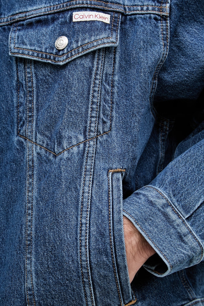 Calvin Klein Jeans geacă jeans 00040EM719 albastru