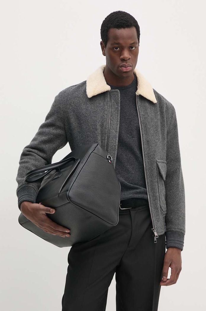 Tommy Hilfiger geaca de lana gri MW0MW36610