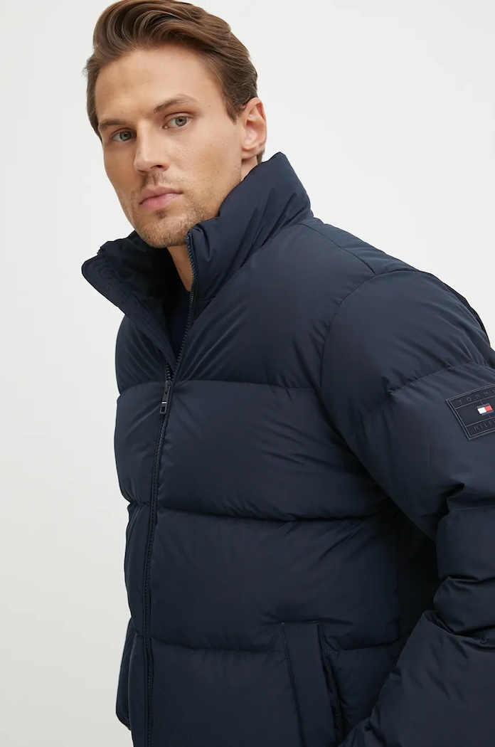 Páperová bunda Tommy Hilfiger Tommy Hilfiger tmavomodrá MW0MW36666