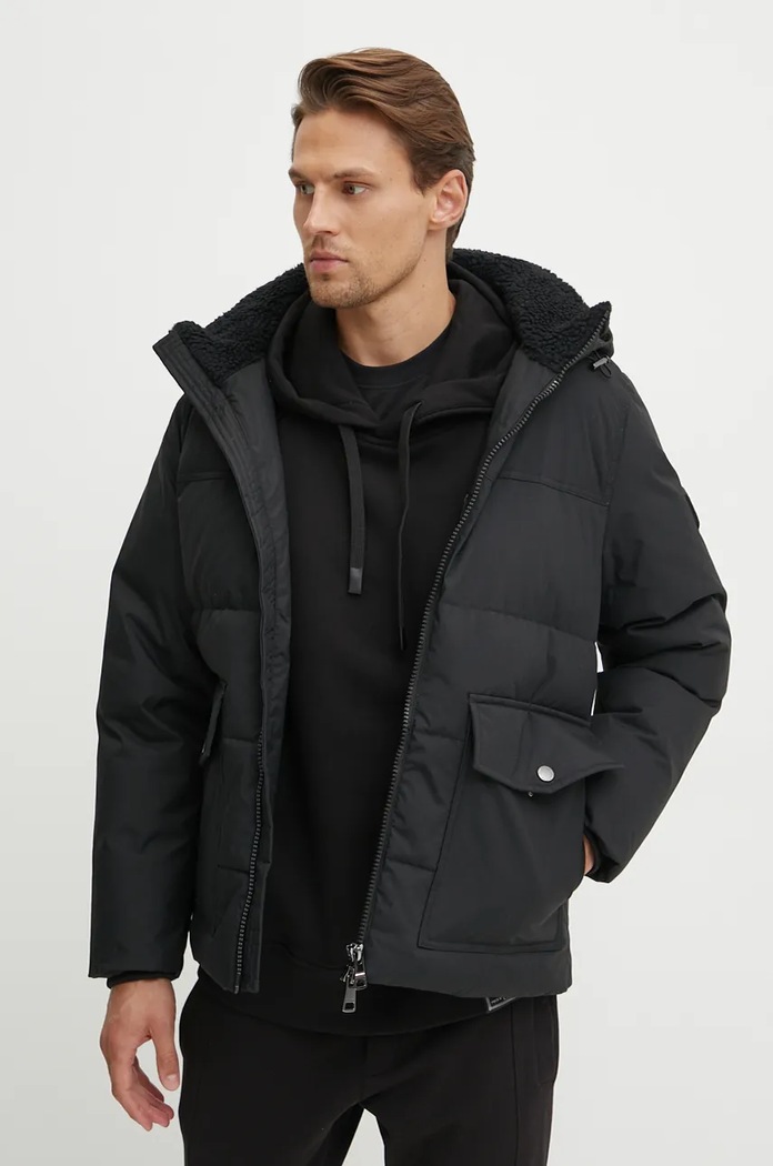 Tommy Hilfiger rövid kabát szigetelt fekete MW0MW37125