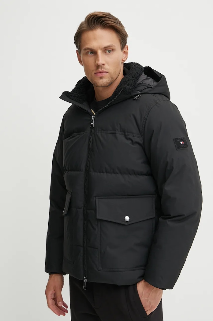 Tommy Hilfiger rövid kabát fekete MW0MW37125