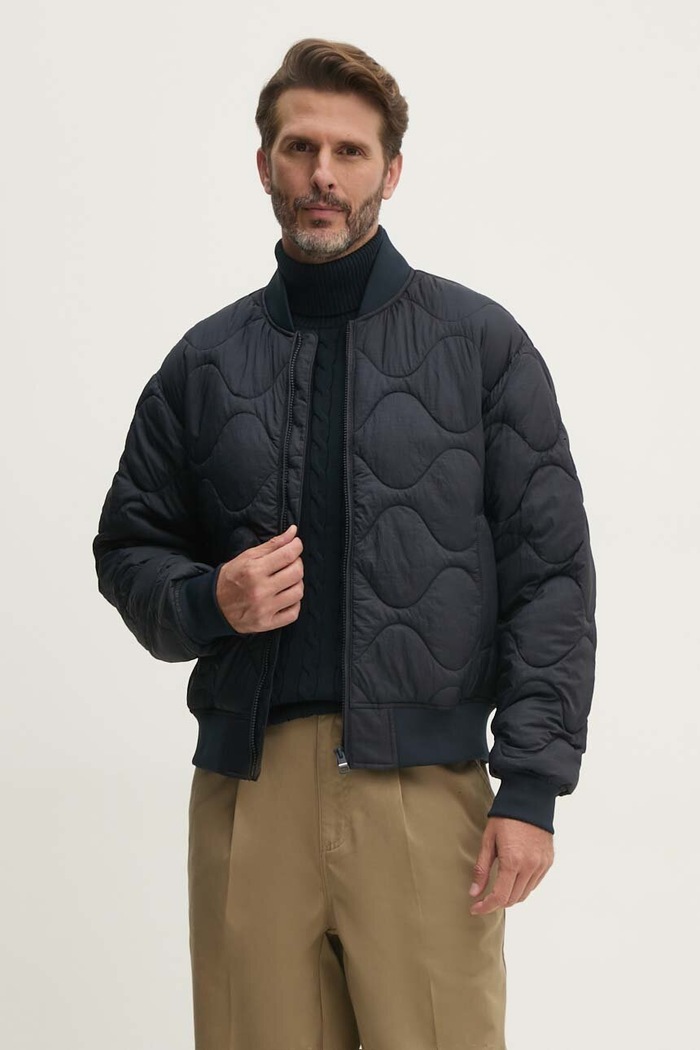 Bomber bunda Tommy Hilfiger přechodné námořnická modř MW0MW37341