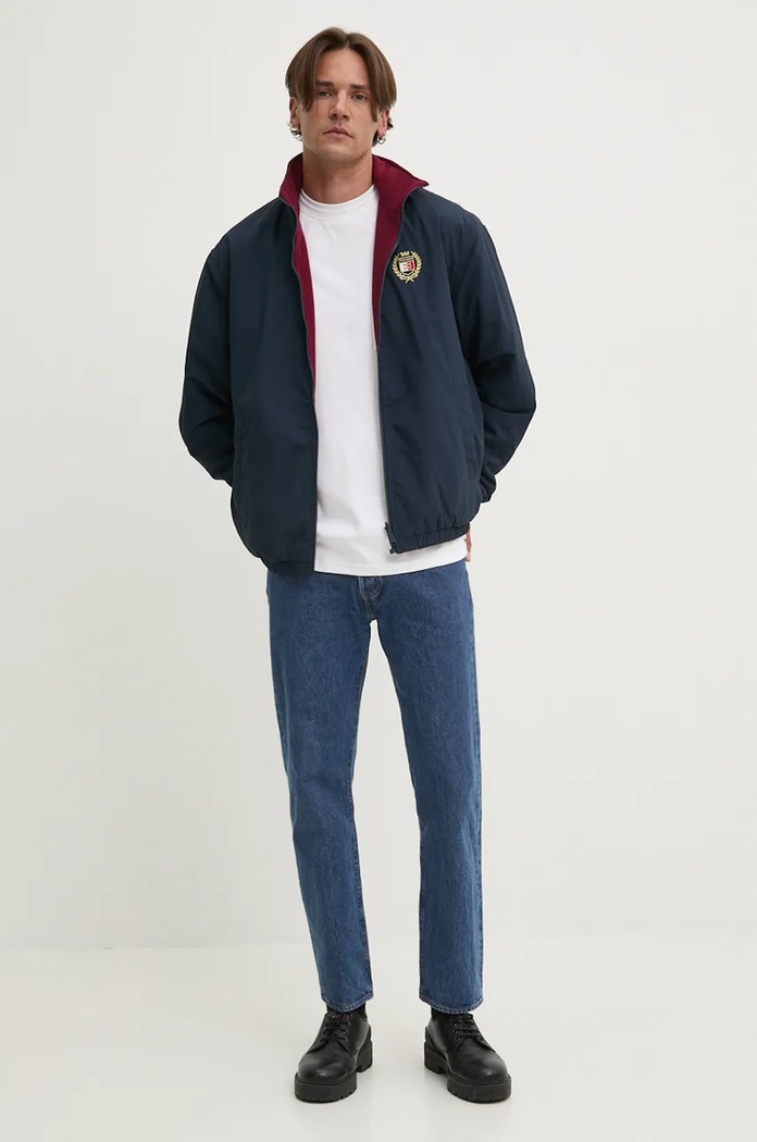 Odzież Tommy Jeans kurtka dwustronna DM0DM19643 granatowy
