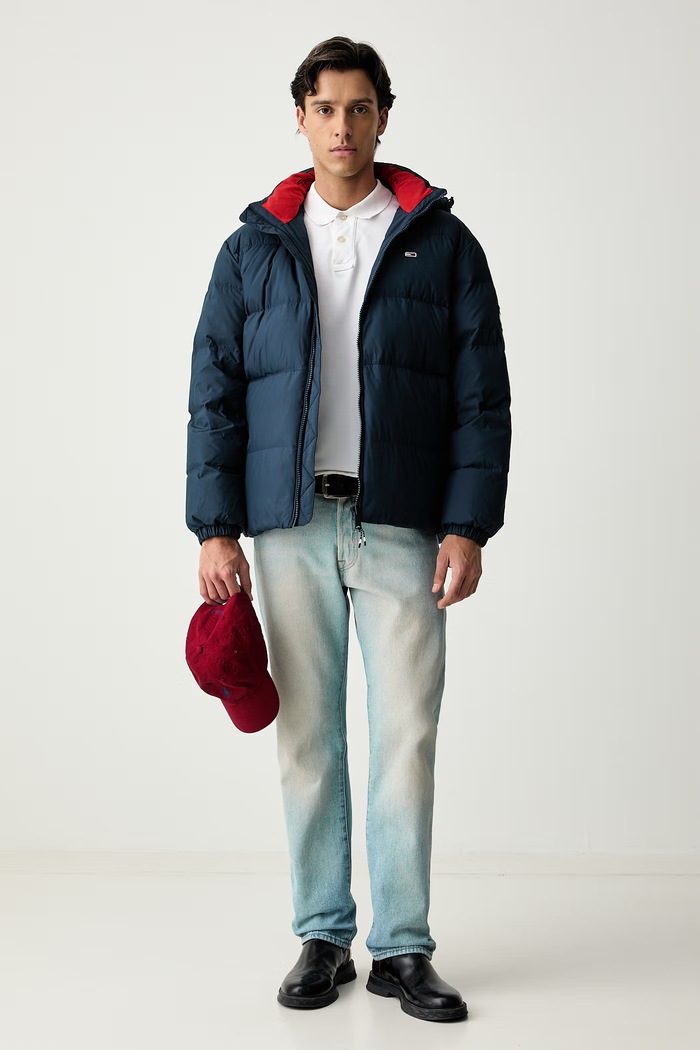 Tommy Jeans giacca piumino da uomo DM0DM19786 blu navy AW25