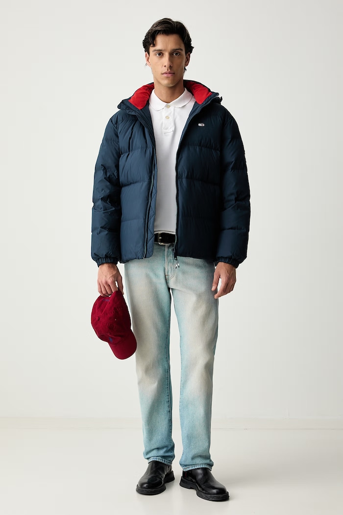 Tommy Jeans giacca piumino da uomo DM0DM19786 blu navy AW25