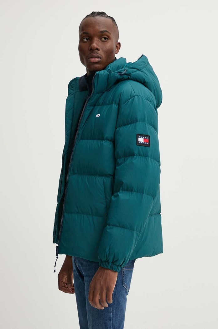 Odzież Tommy Jeans kurtka puchowa DM0DM19786 turkusowy