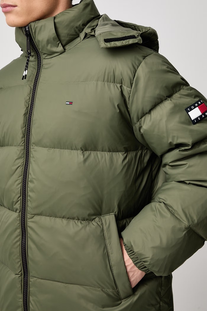 Kurtka puchowa męska Tommy Jeans DM0DM19786 zielony