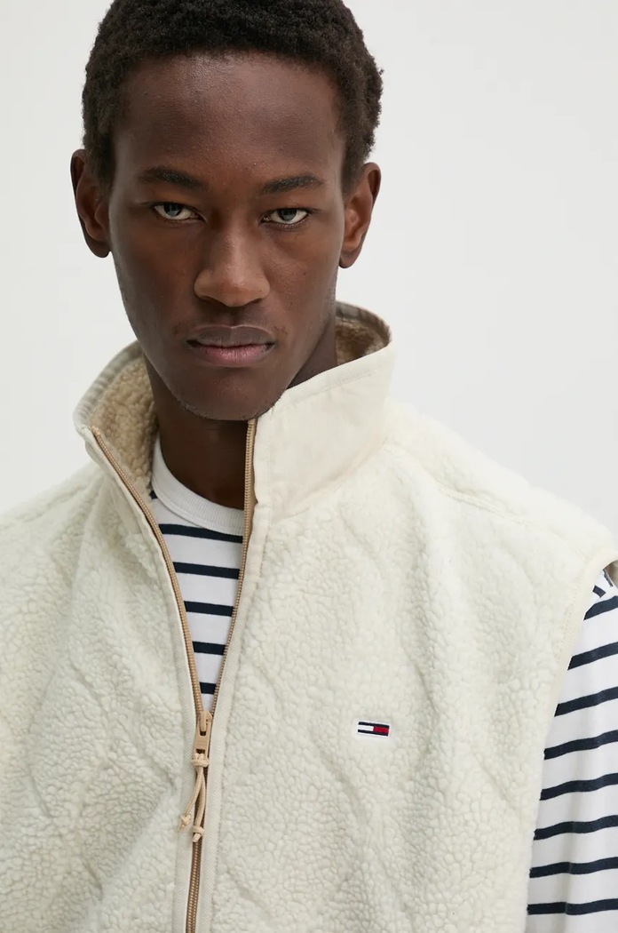 Αμάνικο μπουφάν Tommy Jeans DM0DM19628 μπεζ