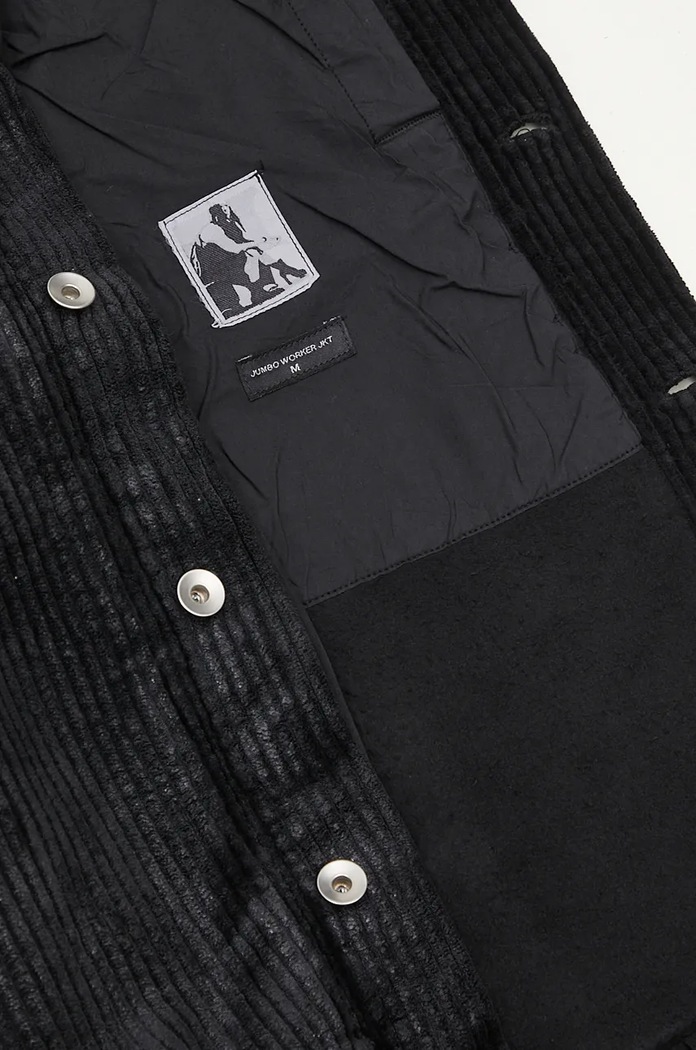 Rick Owens kurtka sztruksowa Jumbo Worker DU02D2761.HCF czarny