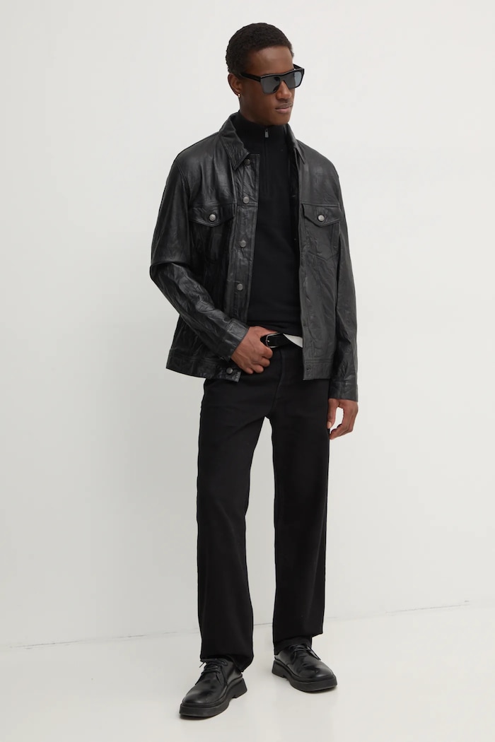 Kožená bunda ZADIG&VOLTAIRE RMOW00040 čierna AW24