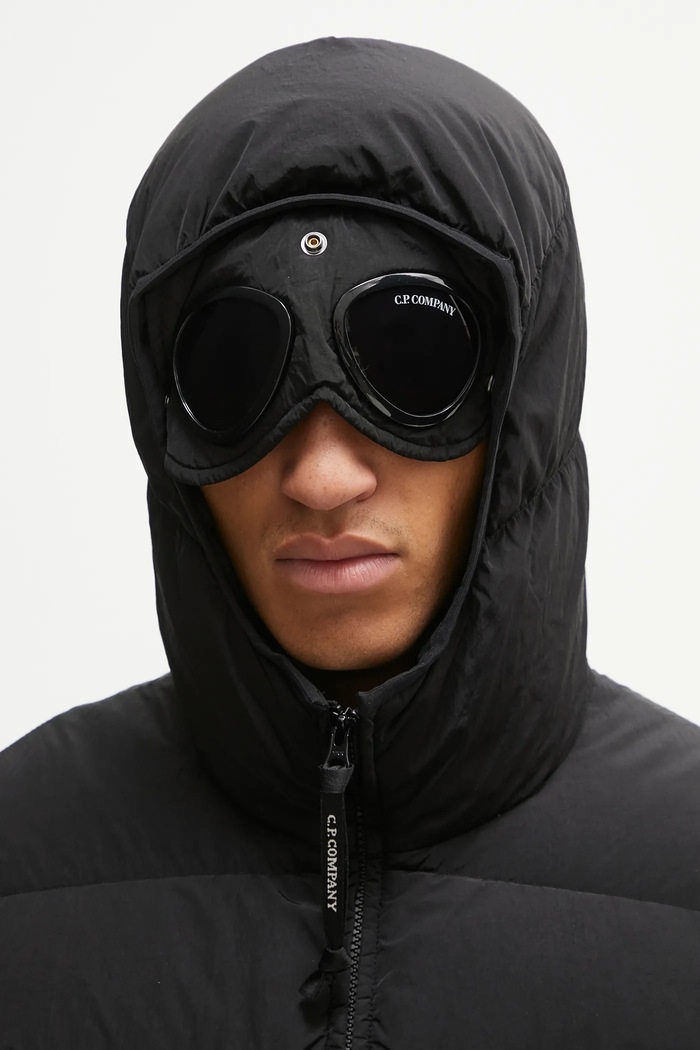 C.P. Company jacket Chrome-R Goggle Down Jacket black 17CMOW079A005904G