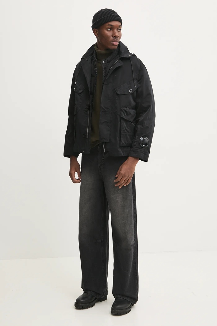 C.P. Company rövid kabát Outerwear Medium Jacket In Micro Kei 17CMOW224A110089G fekete AW24