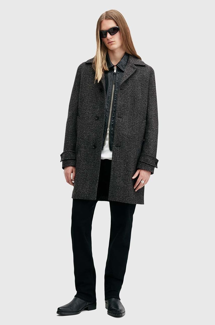 Vlněný kabát AllSaints FINCHER M016OB