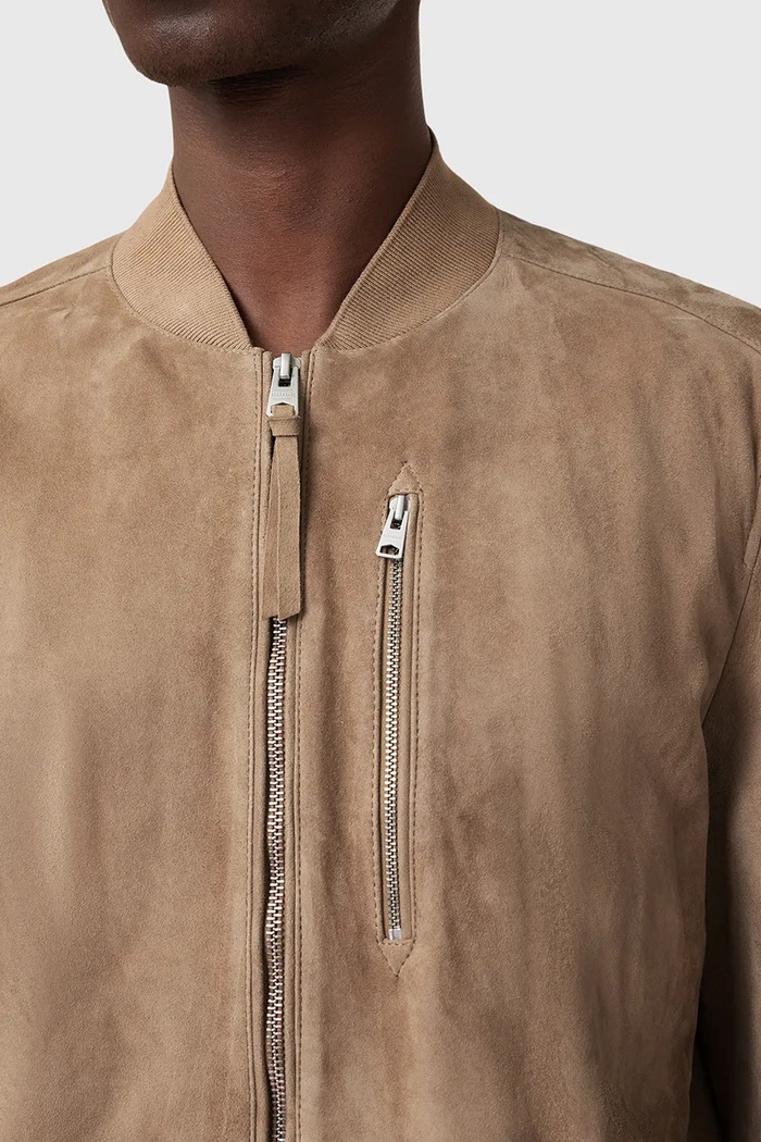 AllSaints Яке бомбър M067LB бежов AA00