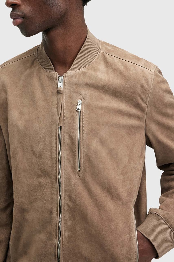 Oblečení AllSaints bomber M067LB hnědá