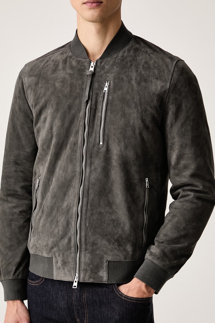 Bunda bomber AllSaints M067LB sivá