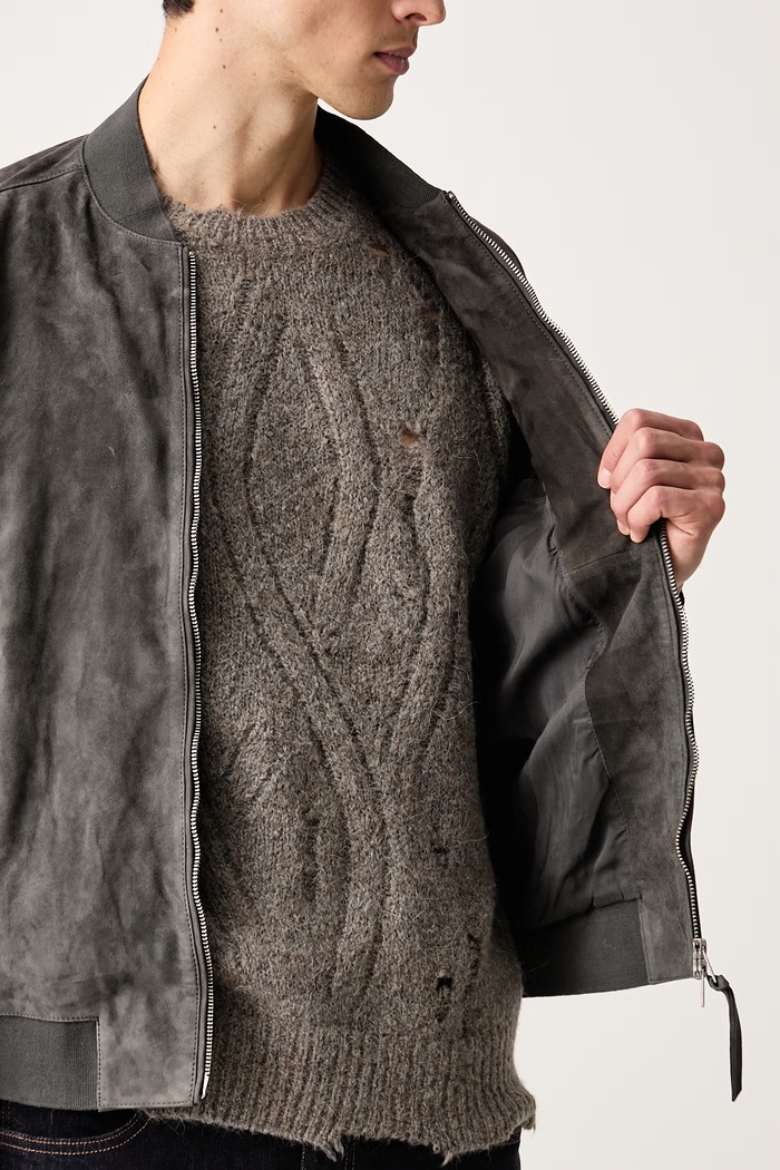 Odzież AllSaints Bomberka M067LB szary