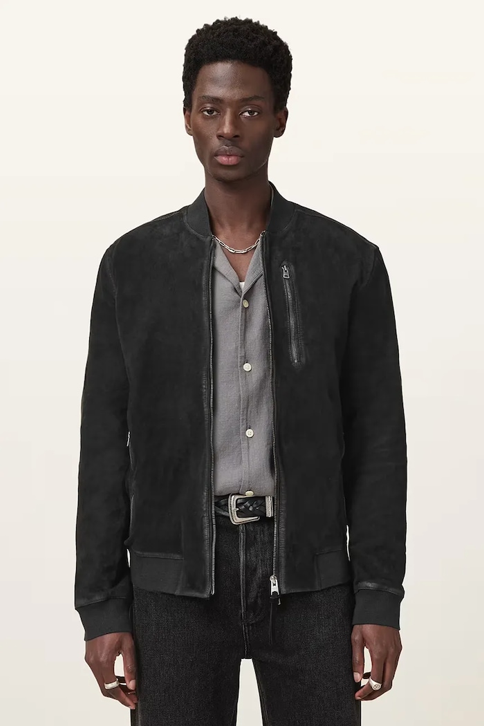 AllSaints geacă bomber negru M067LB