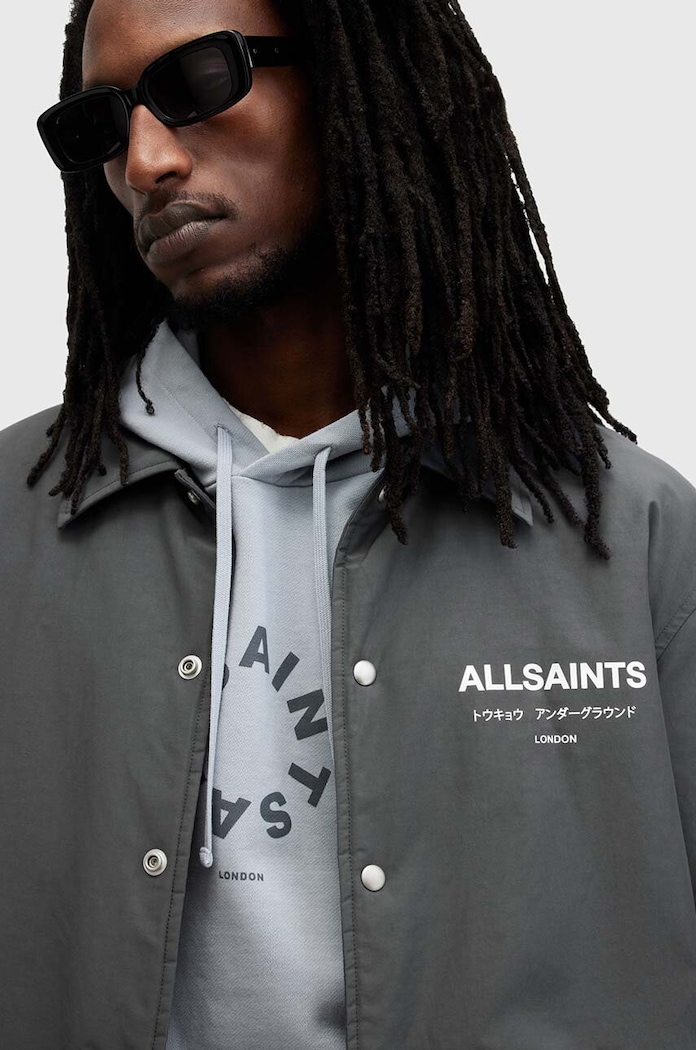 AllSaints Kurtka UNDERGROUND COACH M082OB granatowy AW24