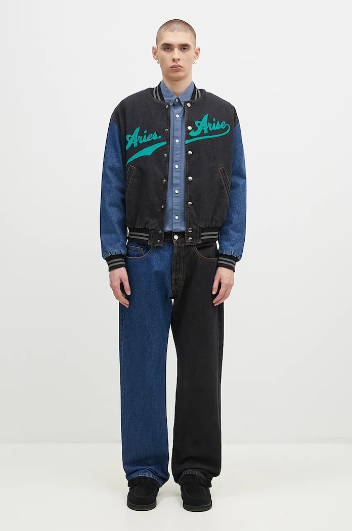 Джинсова куртка-бомбер Aries Varsity Denim Jacket AR7030302