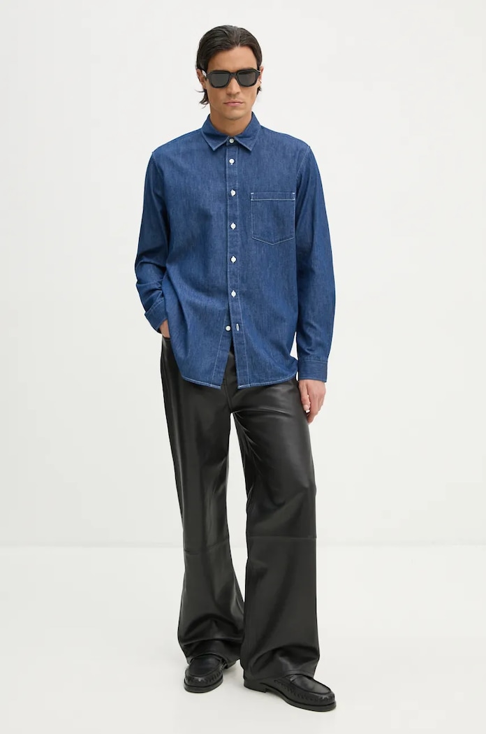 Theory koszula jeansowa O0774526 granatowy AW24