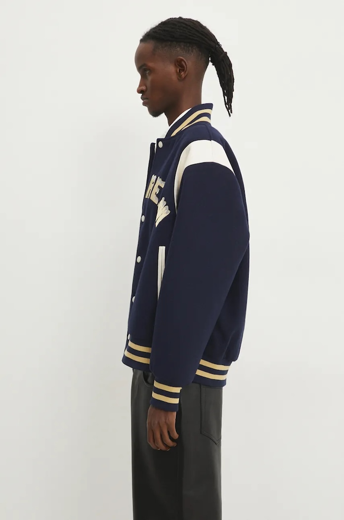 Bomber jakna ICECREAM Drippy Varsity Jacket IC24301 mornarsko modra AW24