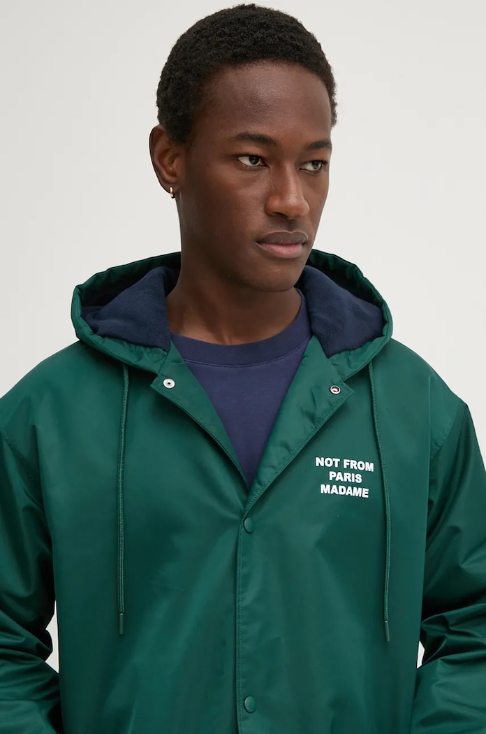 Drôle de Monsieur jacket La Parka Slogan green E.CT137.PA014.DGN