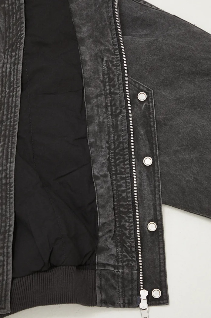 Μπουφάν bomber Represent Inset Sleeve Bomber MLM1034.230 μαύρο