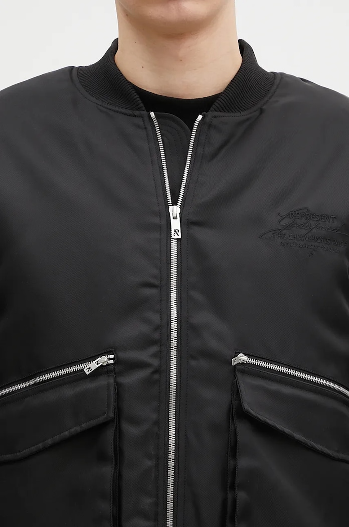Represent bomber jacket Zip Back Bomber Jacket black MLM1036.001