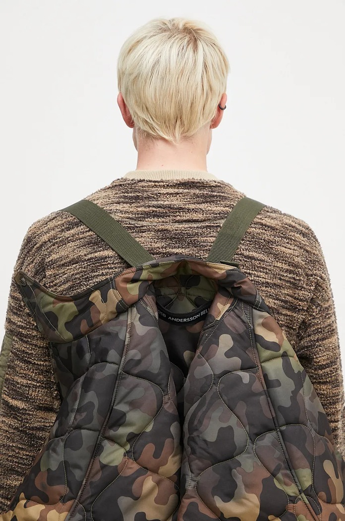 Andersson Bell jacket Multi-Pocket Camouflage Quilted Jumper awa617m