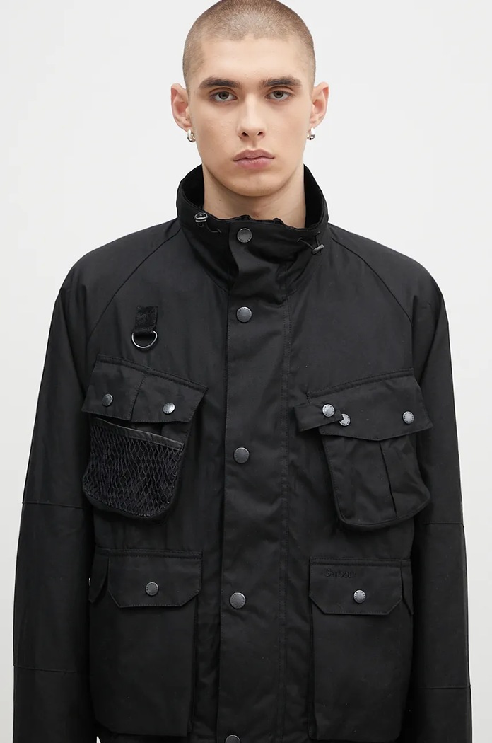 Bunda Barbour Modified Dryfly Wax Jacket černá MWX2337