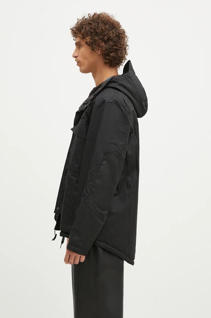 Μπουφάν Barbour Re-Engineered Durham Wax Jacket MWX2332 μαύρο AW24