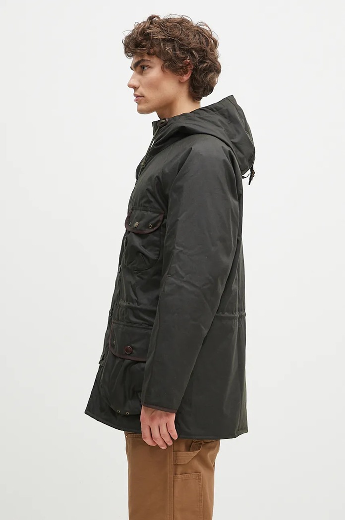 Barbour waxed parka Field Wax Parka MWX2349 green AW24