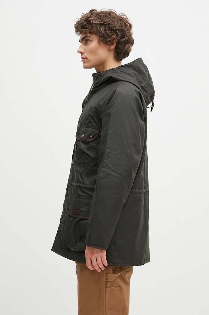Barbour waxed parka Field Wax Parka MWX2349 green AW24
